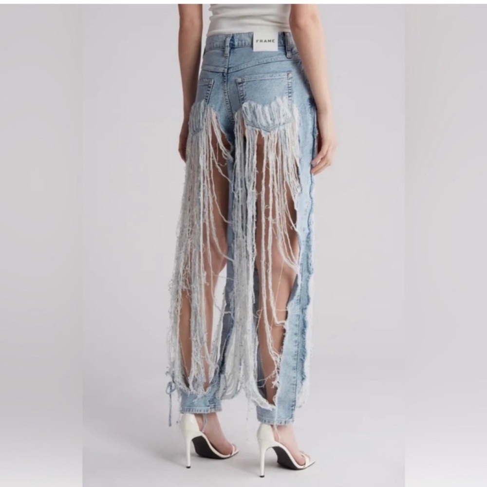 Frame Jeans Straight Leg (RARE!).Atelier Le High 'N' Tight Straight Utopia Shred